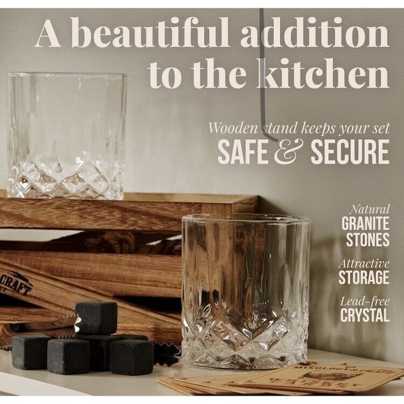 Mixology & Craft Whiskey Set ~ 13 pcs. Kit ~ w/ 2 Old Fashion Glasses ~ New - Picture 7 of 16
